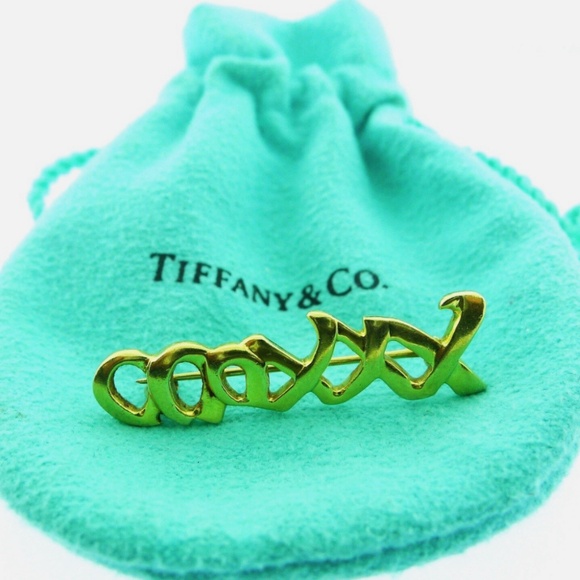 Tiffany pin 18K gold